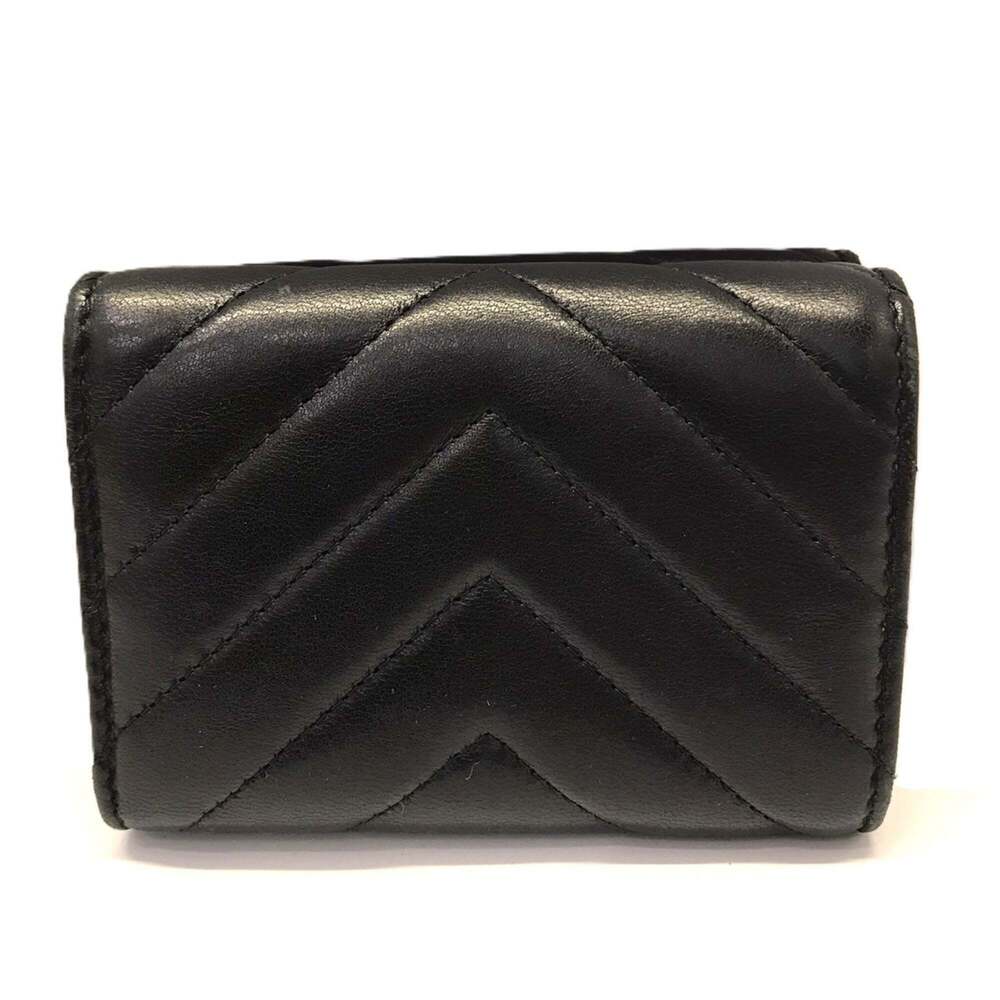 CHANEL Black Lambskin Leather Logo Wallet - Picture 2 of 5